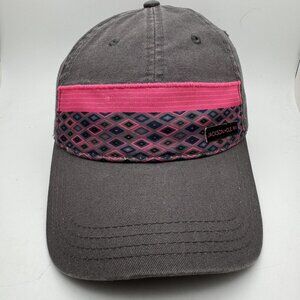 Jackson Hole WY Hat Cap Charcoal Gray Hot Pink Geometric Adjustable Hat